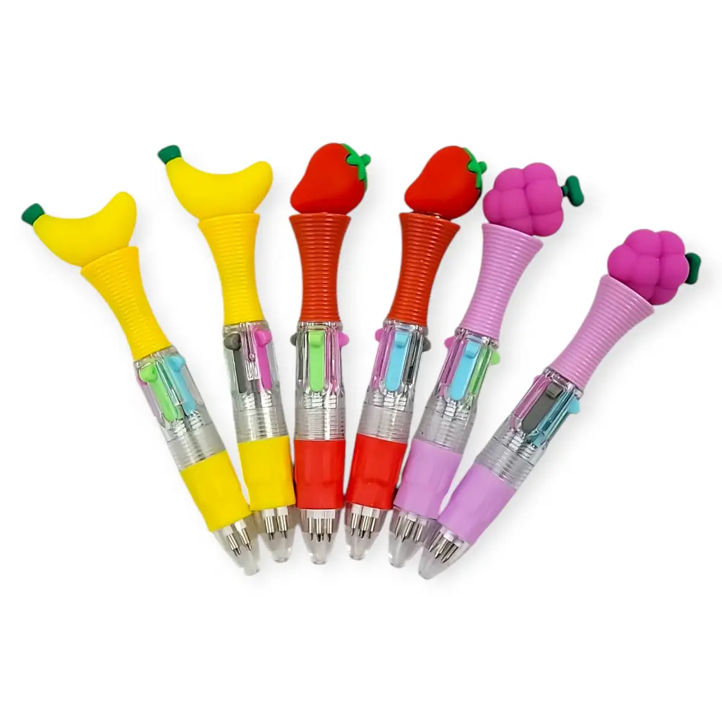 Fruit Themed Colourful Set of Pens with LED changing lights💡