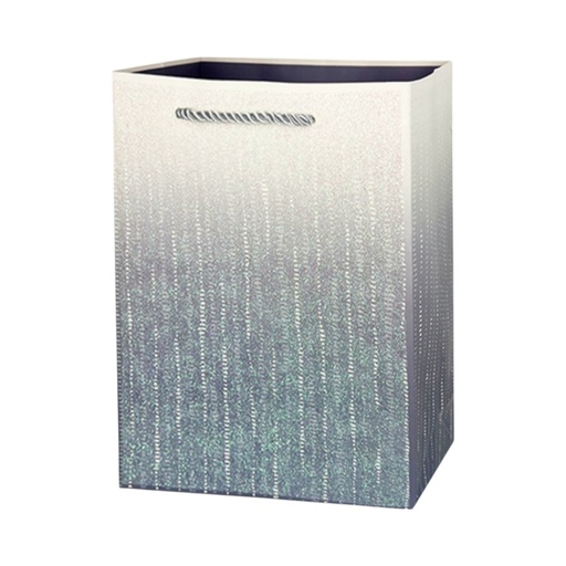 Ombre Glitter Large Gift Bag Silver 
