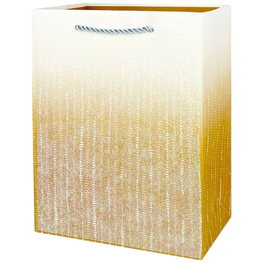 Ombre Glitter Jmbo Gift Bag Gold
