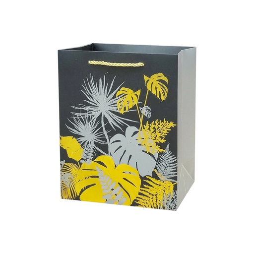  Monstera Medium Gift Bag Gold