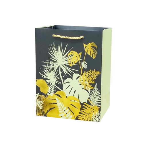 Monstera Leave Medium Gift Bag Silver