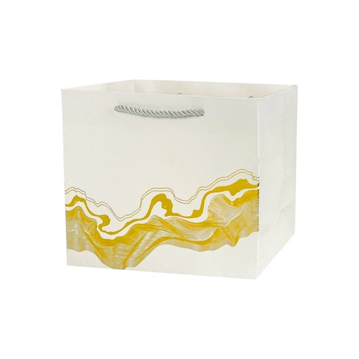   Water Painterly Medium Gift Bag White