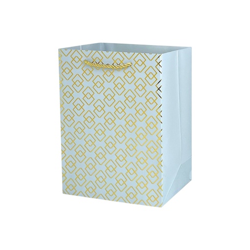  Hot Stamped Medium Gift Bag Turquoise