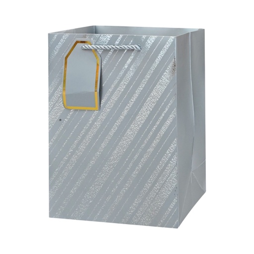 Glitter Glitz Large Gift Bag Silver