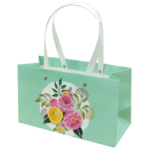  Straw Handle Jumbo Gift Bag Teal