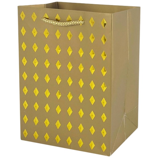 Diamond Stamp Jumbo Gift Bag Gold