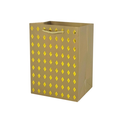  Dimond Stamp Medium Gift Bag Gold