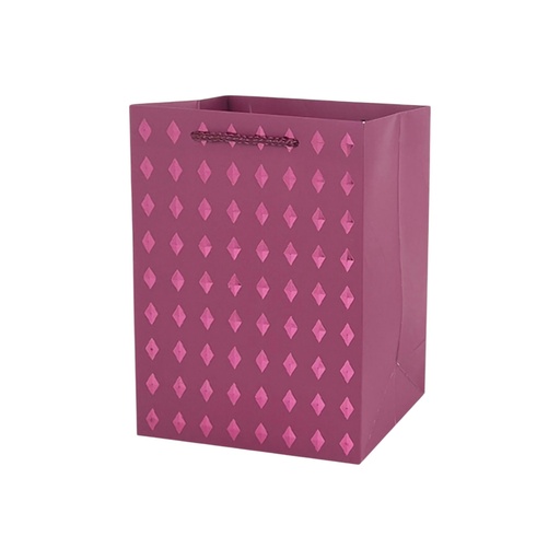  Dimond Stamp Medium Gift Bag Dark Pink