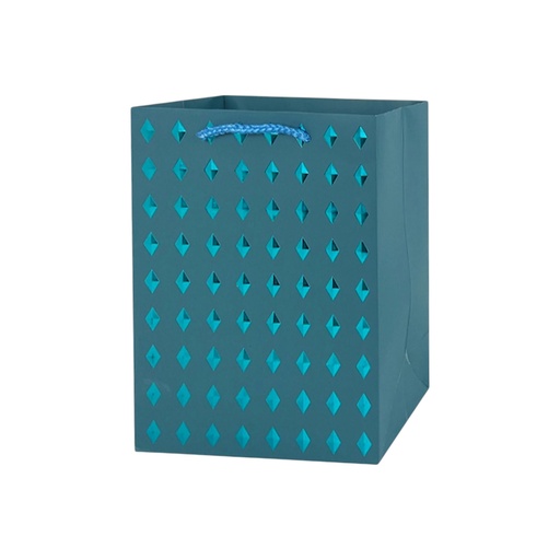 Diamond Stamp Medium Gift Bag Turquoise