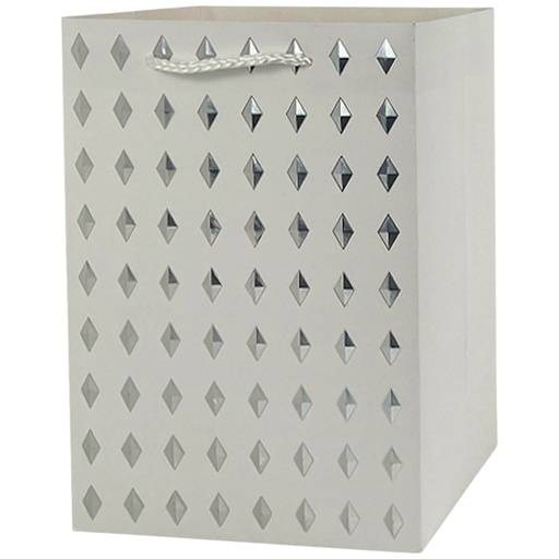 Diamond Stamp Jumbo Gift Bag White