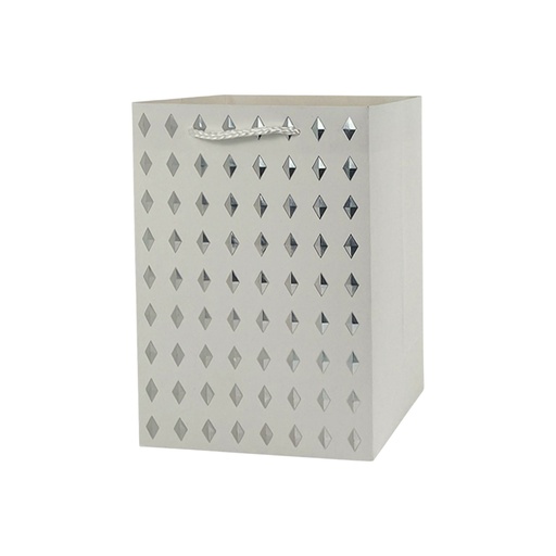  Dimond Stamp Medium Gift Bag TWhite