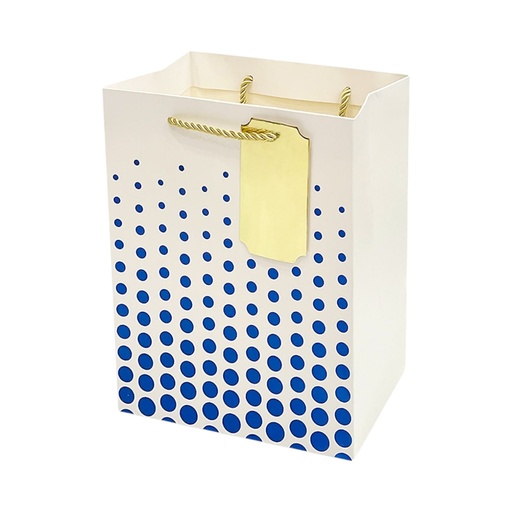Hot-Stamped Dots Large Gift Bag - Blue