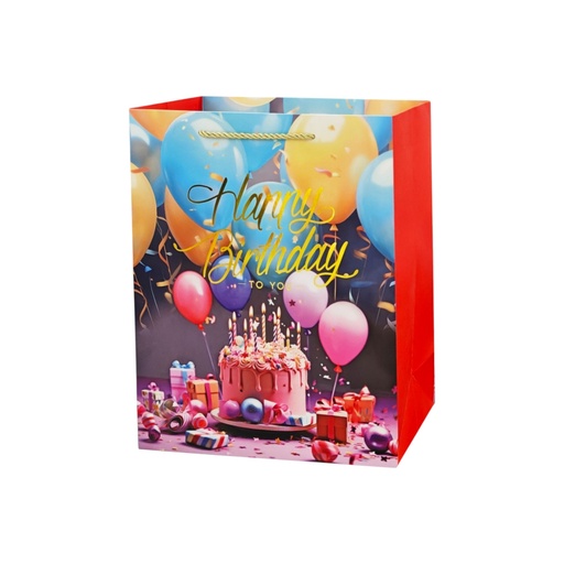 Balloon Fun HBD Medium Gift Bag Blue