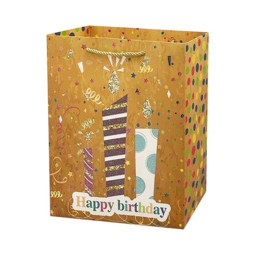 Confetti HBD Large Gift Bag HBD Candle