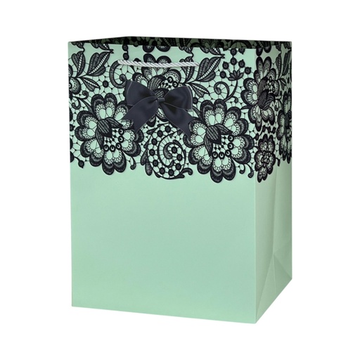 Bowtie Floral Large Gift Bag L.Blue