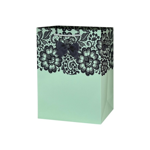 Bowtie Floral Medium Gift Bag L.Blue