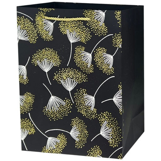 Wild Floral Jumbo Gift Bag Black