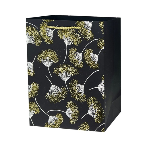 Wild Floral Large Gift Bag Black