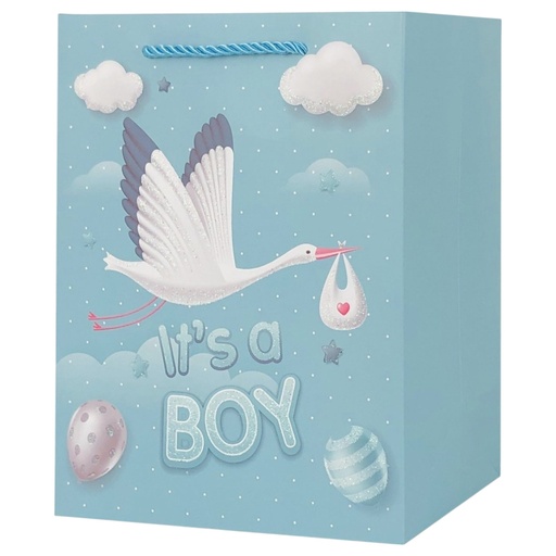 It's A boy Jumbo Gift Bag Blue Swan