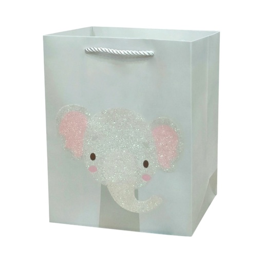 Baby Elepant Large Gift Bag Grey