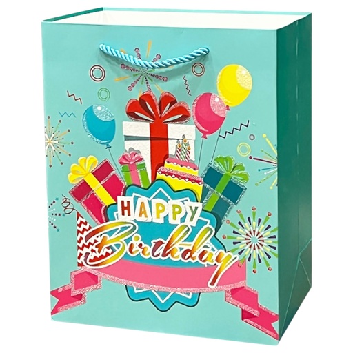 HBD Jumbo Gift Bag Blue Prest