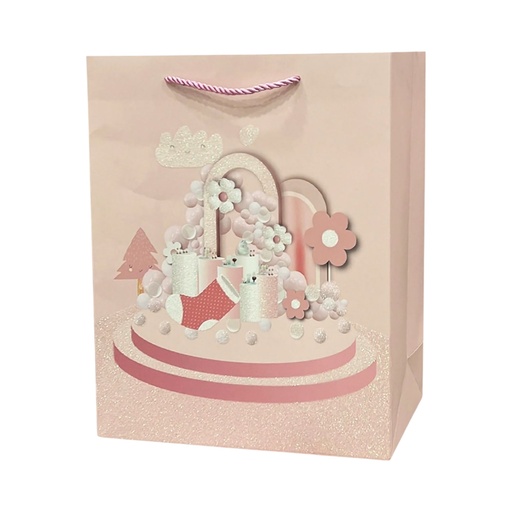 Baby Shower Large Gift Bag Pink.