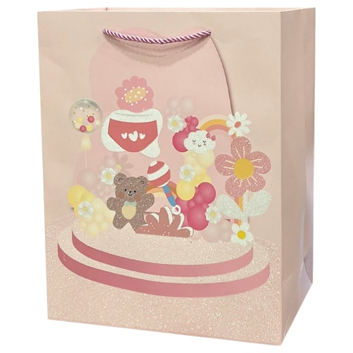Baby Shower Jumbo Gift Bag Festive Pink