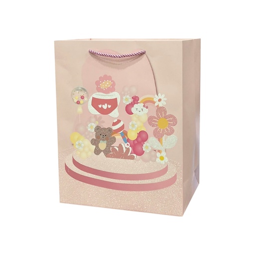 Baby Showe Medium Gift Bag Festive Pink