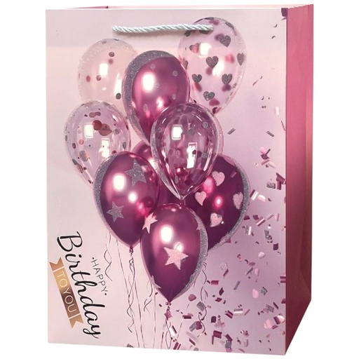 HBD Balloon Festive Jumbo Gift Bag H.Purple