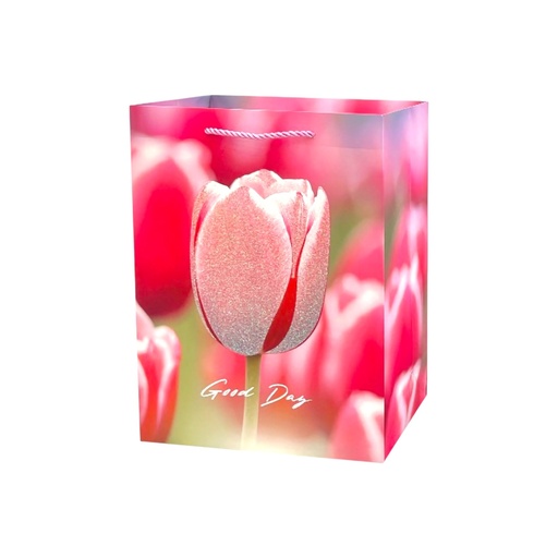 Spring Tulip Medium Gift Bag Pink