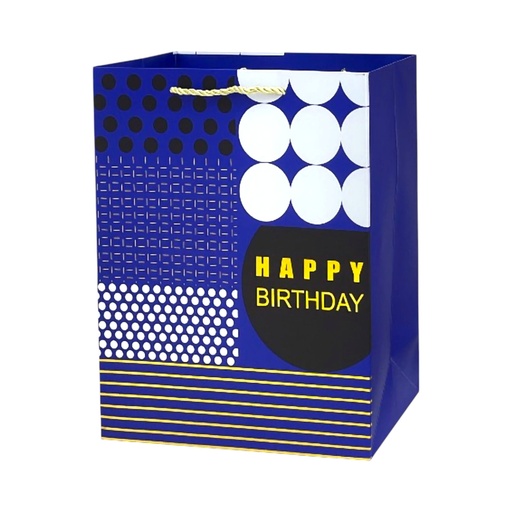 HBD Gentlemen Large Gift Bag Blue