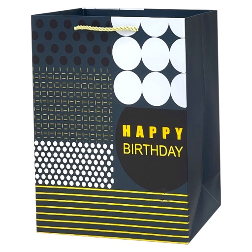 HBD Gentlemen Jumbo Gift Bag Black