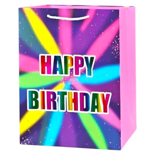 Rainbow HBD Jumbo Gift Bag Retro