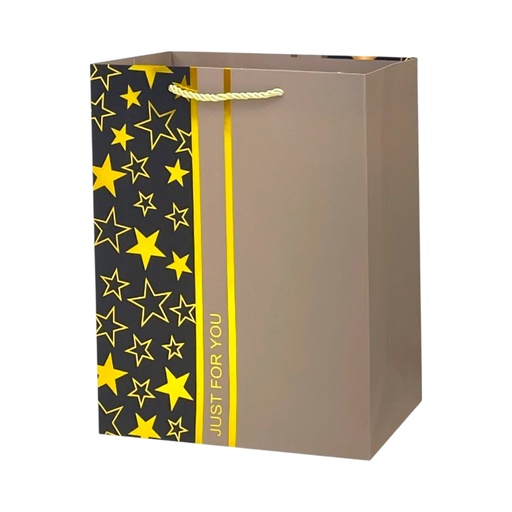 Retro Style HBD Large Gift Bag  Gold