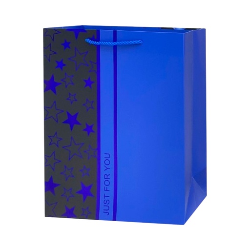 Retro Style HBD Large Gift Bag Dark Blue