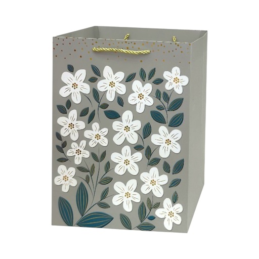 Daisies Large Gift Bag Silver