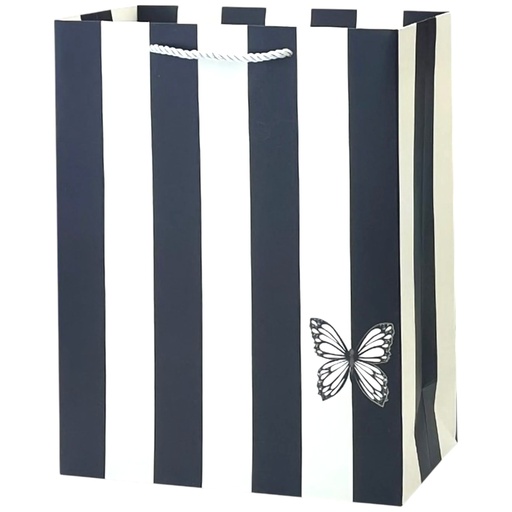 Stripe Butterfly Jumbo Gift Bag Dark Blue