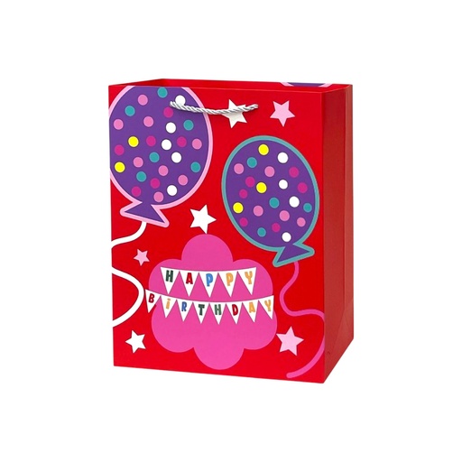 Birthday Fun Medium Gift Bag Red