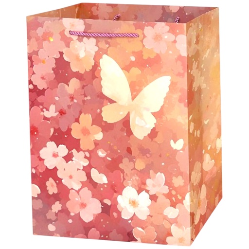Butterfly Jumbo Gift Bag - Rose Gold
