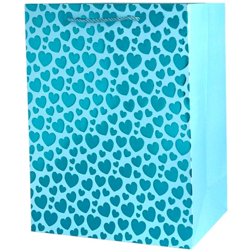 Polka Dot Jumbo Gift Bag - Blue Heart