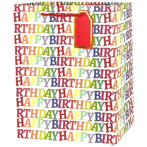 Rainbow Party Jumbo Gift Bag HBD