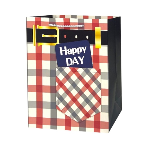 GENTS Large Gift Bag Best Happy Day