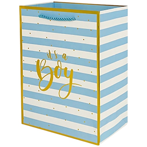It's A boy XXL Jumbo Gift Bag Blue Stripe