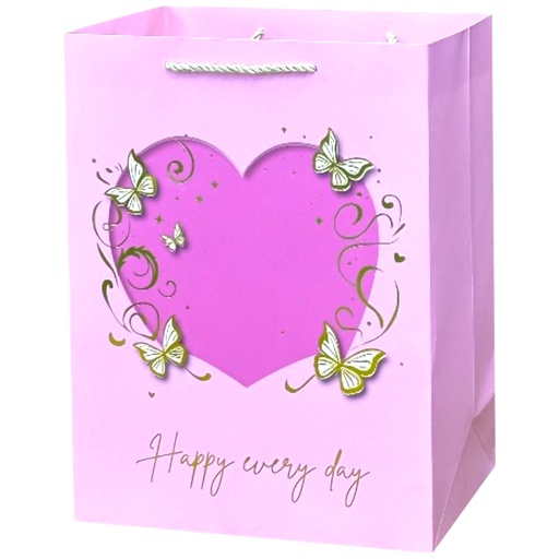 BTFLY With Heart Jumbo Gift Bag Pink