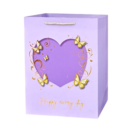 BTFLY With Heart Large Gift Bag Purple