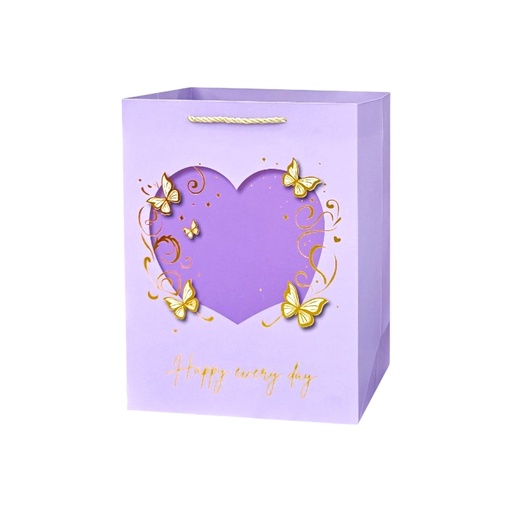 BTFLY With Heart Medium Gift Bag Purple