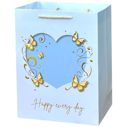 BTFLY With Heart Jumbo Gift Bag Light Blue