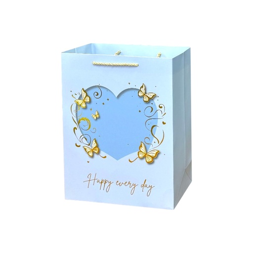 BTFLY With Heart Medium Gift Bag Light Blue