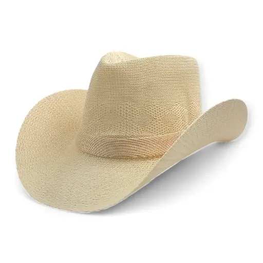 Light Brown Fabric Cowboy Hat