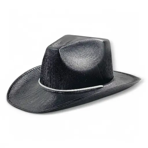 Black Cowboy Hat Glitter Fun 